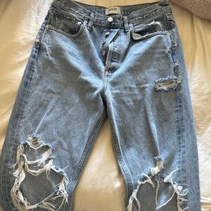 Agolde 90’s mid rise fit jeans in fall roll out